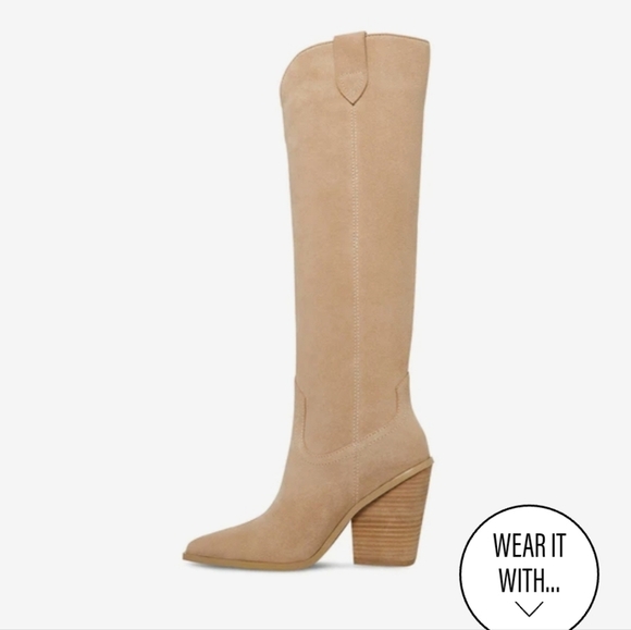 NWOT STEVE MADDEN FOR ANTHRO JESTIK SUEDE OTK BOOT SZ 6(fits like a 7.5) - Picture 4 of 11